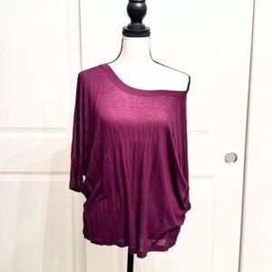 Purple Three Quarter Sleeve Blouse Top Shirt from Urban Outfitters, Size XS